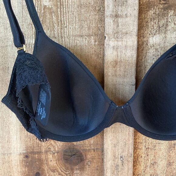 Soma Embraceable Enchanting Lace Demi Bra- black - Picture 7 of 9